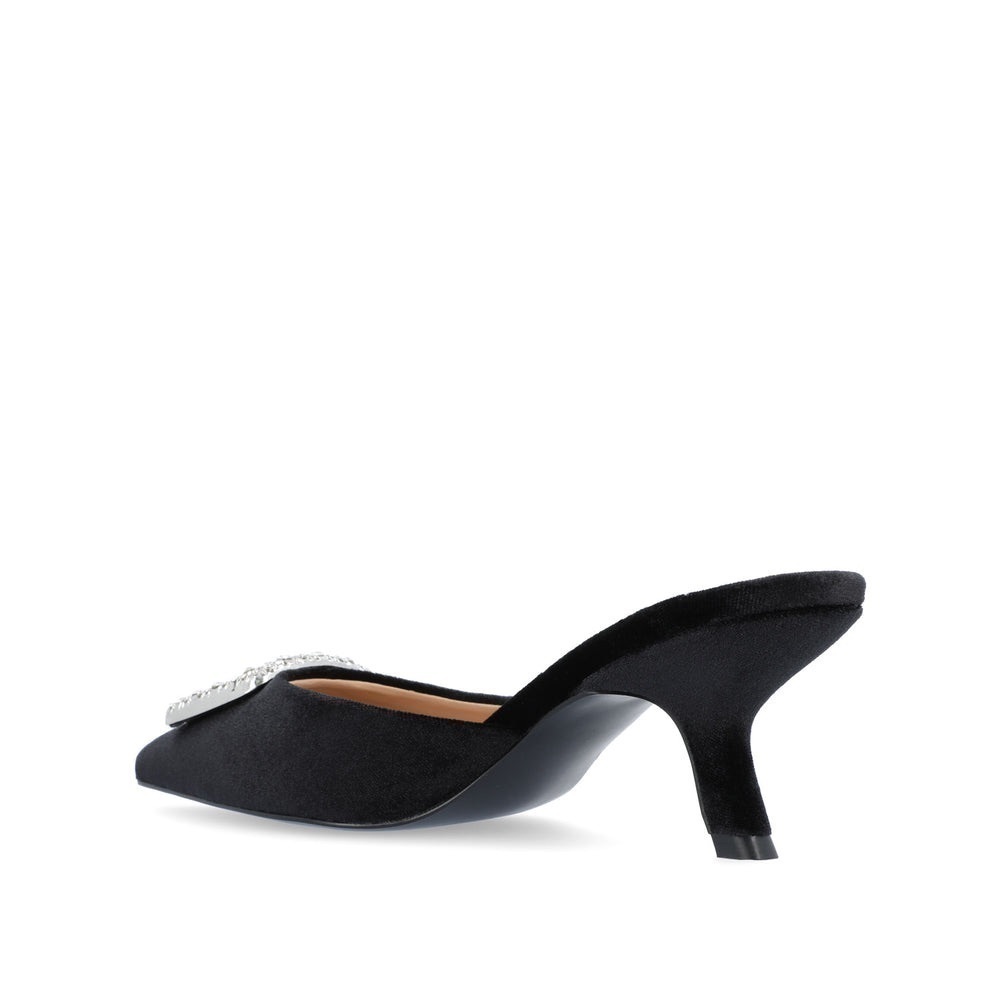 Journee "RISHIE Kitten Heel Mules in Velvet" - Picture 6 of 7